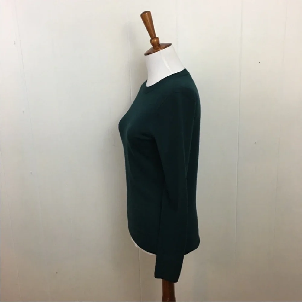 Club Monaco Green Sweater Women’s XS Long Sleeve Crew Neck - Picture 4 of 6